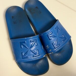 Off White Authentic Blue Slide Sandals logo size 40